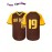 Men's Baseball Sweatshirt #19 - Brown V-Neck Polyester Pullover with Yellow '19' & Letter Design, Loose Fit for Casual, Team Sports, Outdoor Activities (S-3XL), Versatile Pullover, Relaxed Fit Top, Quality Stitching