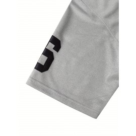 Men's Detroit 6 Embroidered Baseball Jersey - V-Neck Short Sleeve Button-Up Shirt with Bold Lettering & Number 6 Design, Loose Fit Polyester Top for Training, Casual Wear & Sports (Sizes S-3XL)