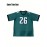 Men's Green #26 Embroidered Football Jersey - Breathable Knit V-Neck Shirt with Slight Elasticity, Loose Fit for Team Sports, Outdoor Hiking & Casual Wear | Machine Washable, Spring/Summer/Fall, Sporty Design, Elastic Breathability, Best for Christmas