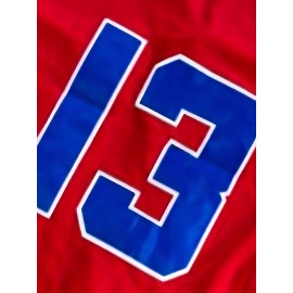 Men'S American # 13 Red Baseball Jersey, Suitable For Team Training And Street Activities, Worn In Spring, Summer, And Autumn, Size S-3XL