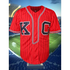 Men's Premium #5 Embroidered Baseball Jersey - Breathable, Moisture-Wicking, Short Sleeve, Stretchy Training Shirt for Competition & Casual Wear
