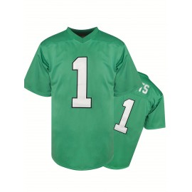 Stitched 1 Green Football Jersey With Loose Embroidery, Fashionable, Casual, And Street Breathable Football Jersey