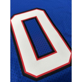 Men's #0 Performance Jersey, Breathable Polyester Sports Shirt, V-Neck Short Sleeve, Embroidered Athletic Top for Casual, Running, Training & Outdoor Activities - All Season Wear