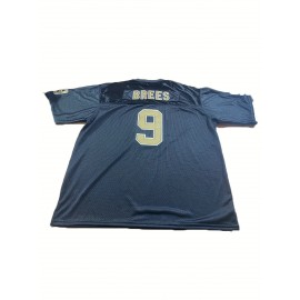 1pc Men'S American Football Jersey - Polyester Sports Top with Slight Stretch, V-Neck, Patterned Letter & Number, Loose Fit for Training, Casual, Beach, Team Sports - S-3XL