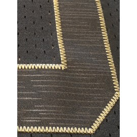 Men's Black #98 Breathable Rugby Jersey - V-Neck Short Sleeve, Classic Embroidered American Football Shirt with Distressed Golden Lettering, Loose Fit for Training, Outdoor Activities & Casual Wear, Durable Sportswear, Athletic Fabric