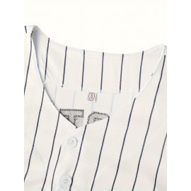 Men'S Short Sleeve Baseball Jersey With Letter And Number Embroidered For Training And Competition