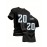 Men'S Black #20 Breathable Casual Football Shirt, Classic American Embroidered Football Shirt, Sports V-Neck Jersey Short Sleeved Training Shirt