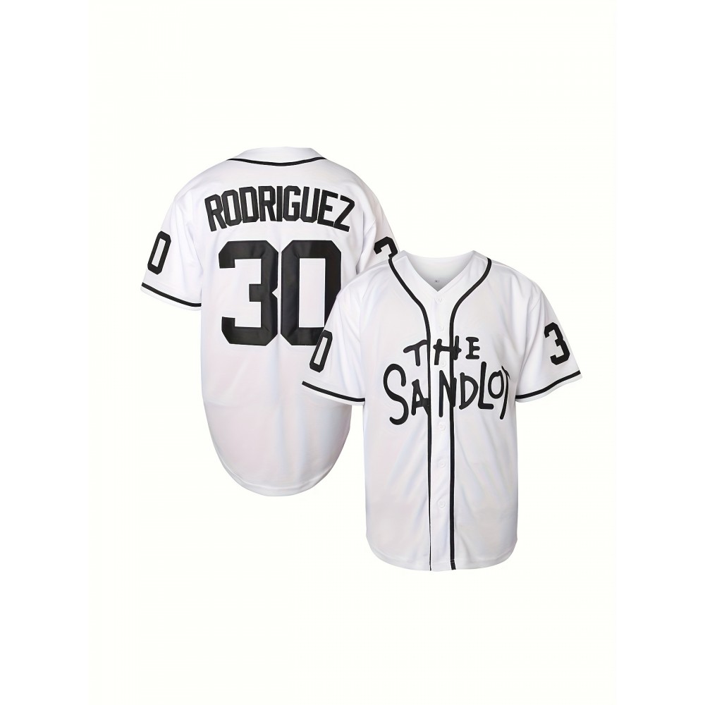 Men's Retro Baseball Jersey #30 - Embroidered 