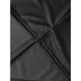 Men's #7 Breathable Rugby Jersey - Black and Blue, Comfortable Polyester V-Neck, Numbers for Sports Training, Casual Wear, Sizes S-3XL