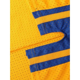 Men'S # 42 Yellow Basketball Shirt Embroidered Comfortable Outdoor Sportswear Suitable For Team Training And Competitions S-3XL