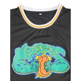 Men's #0 Embroidered Basketball Jersey - Breathable & Stretchy Sleeveless Sports Uniform for Training, Competition & Parties