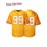 Men's #99 Embroidered Football Jersey - Breathable V-Neck Loose Fit, Vibrant Orange/Red/White Design for Outdoor Sports, Parties & Casual Wear (Sizes S-3XL), Football Gear, Durable Sportswear