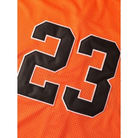 Men'S Baseball Uniform 23 Orange Shirt Breathable Striped Men'S Baseball Uniform Activity V-neck Short Sleeved Training Uniform S-3XL